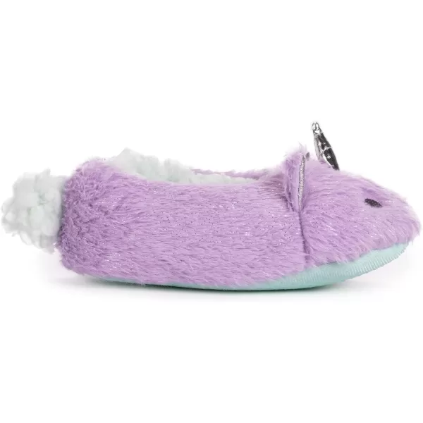 MUK LUKS UnisexChild Girls Zoo Friends SlipperLavender Unicorn