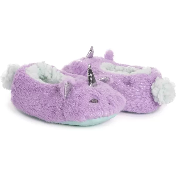 MUK LUKS UnisexChild Girls Zoo Friends SlipperLavender Unicorn