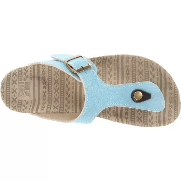 MUK LUKS Womens 1 Buckle Gladiator SandalLight Blue