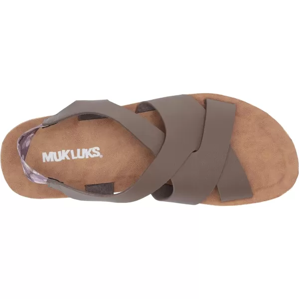 MUK LUKS Womens About Mary Sandal FlatGrey
