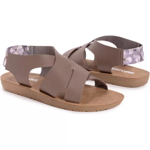 MUK LUKS Womens About Mary Sandal FlatGrey