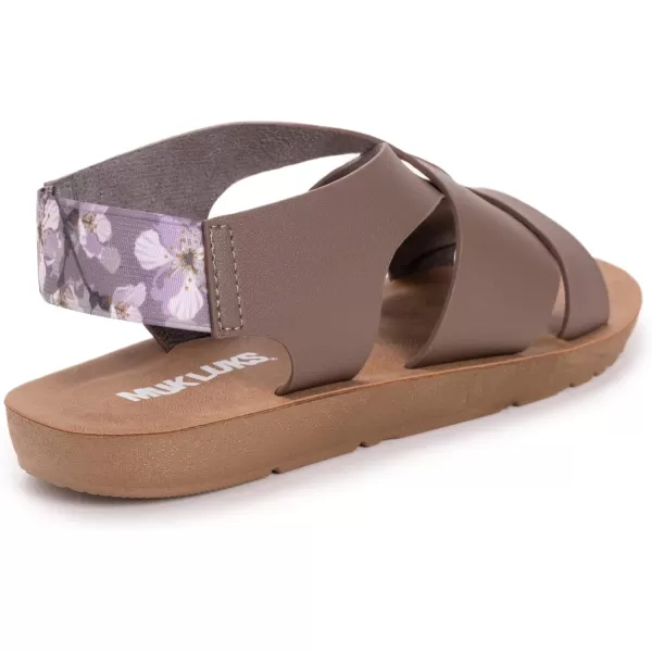 MUK LUKS Womens About Mary Sandal FlatMushroom