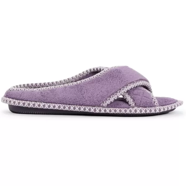 MUK LUKS Womens Ada Chenille Crossband SlippersLilac