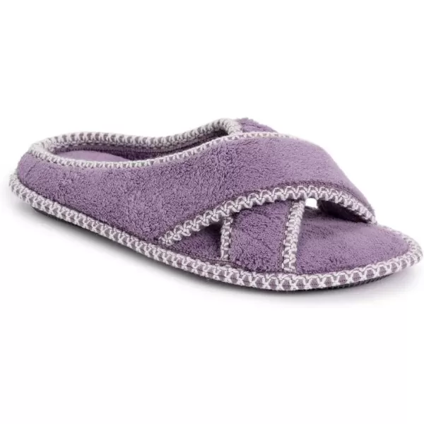 MUK LUKS Womens Ada Chenille Crossband SlippersLilac