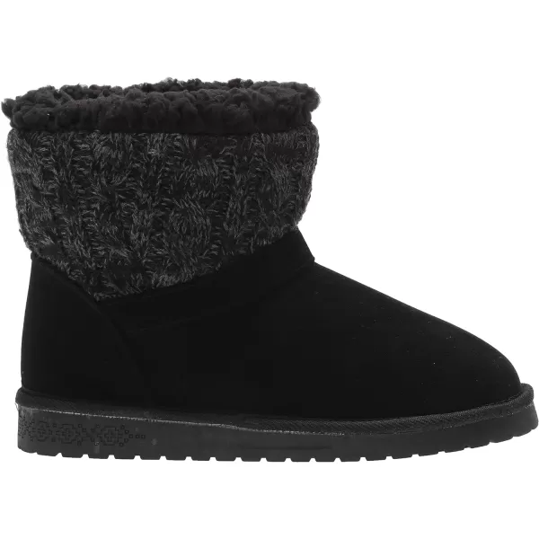 MUK LUKS Womens Alyx Fashion BootsBlackDark Grey