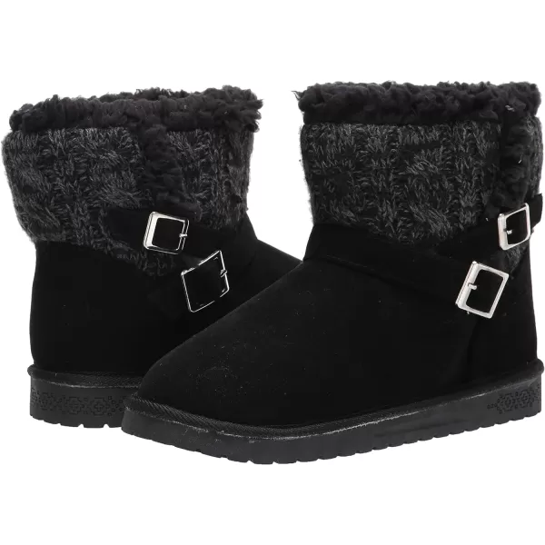 MUK LUKS Womens Alyx Fashion BootsBlackDark Grey