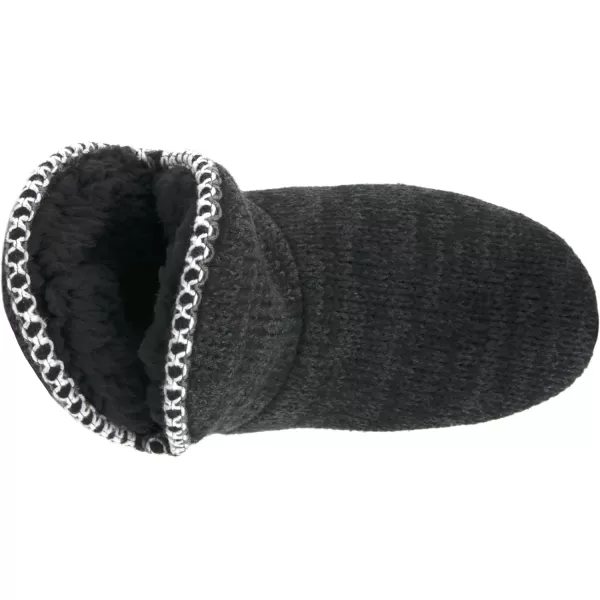 MUK LUKS Womens Amira Short Slipper BootieBlackGrey Marl