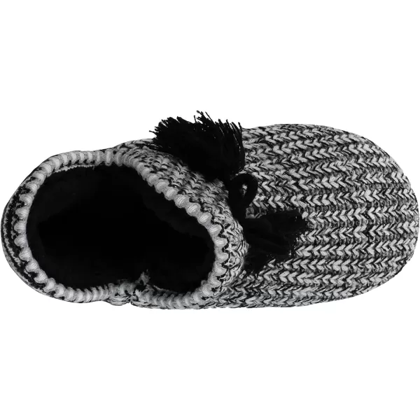 MUK LUKS Womens Amira Short Slipper BootieBlackWhite Boho