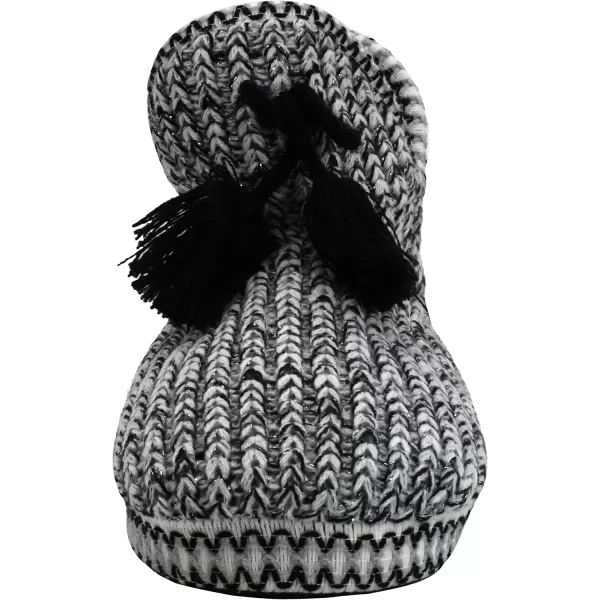 MUK LUKS Womens Amira Short Slipper BootieBlackWhite Boho