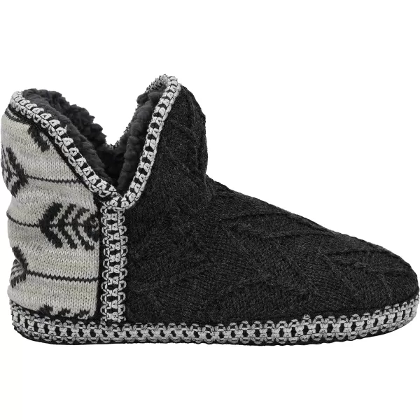 MUK LUKS Womens Amira Short Slipper BootieDark GreyHeather