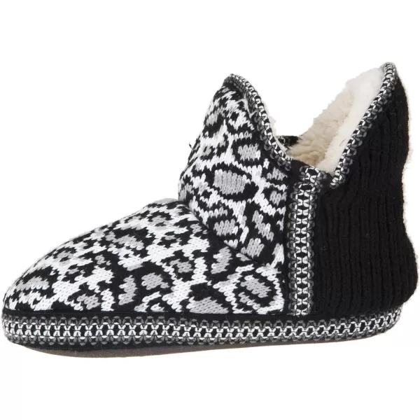 MUK LUKS Womens Amira Short Slipper BootieLeopard