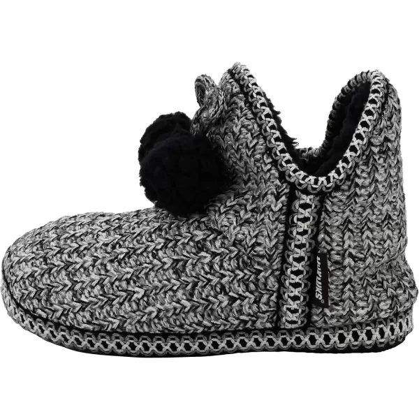 MUK LUKS Womens Amira Short Slipper BootieLight Grey