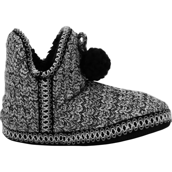 MUK LUKS Womens Amira Short Slipper BootieLight Grey