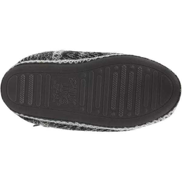 MUK LUKS Womens Amira Short Slipper BootieMarble SteelGreyBlack