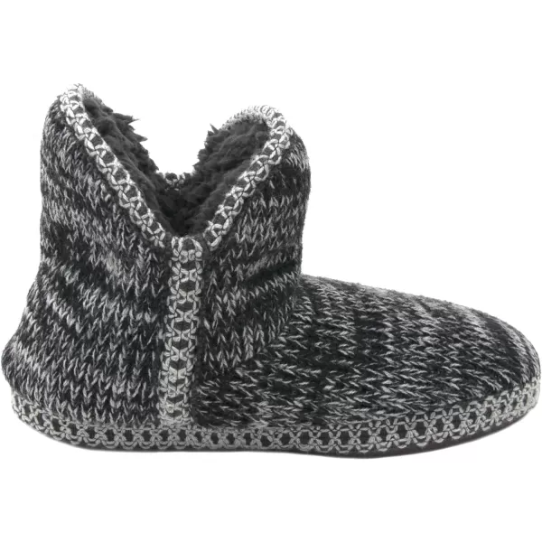 MUK LUKS Womens Amira Short Slipper BootieMarble SteelGreyBlack