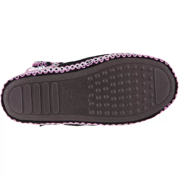 MUK LUKS Womens Amira Short Slipper BootieMulti Black