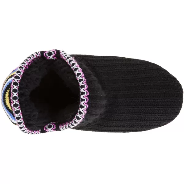 MUK LUKS Womens Amira Short Slipper BootieMulti Black