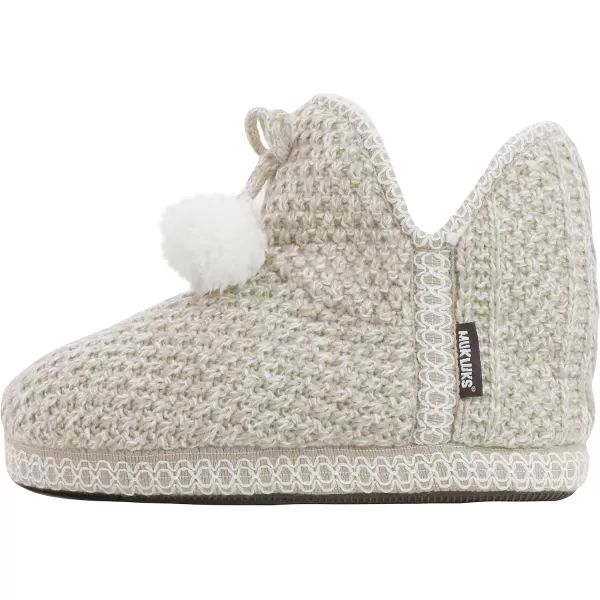 MUK LUKS Womens Amira Short Slipper BootieOatmeal