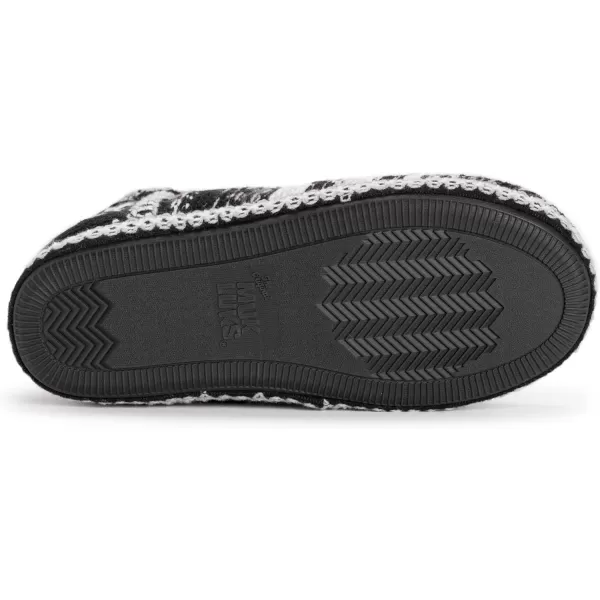 MUK LUKS Womens Amira SlippersBlackWhite