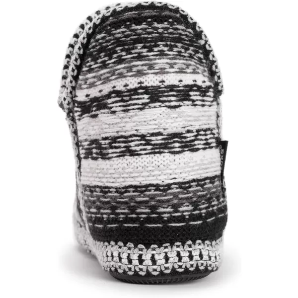 MUK LUKS Womens Amira SlippersBlackWhite