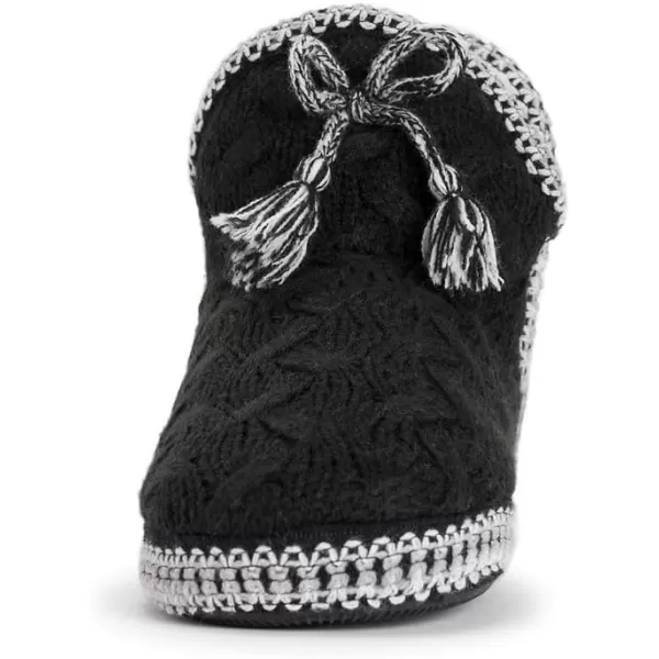 MUK LUKS Womens Amira SlippersBlackWhite Boho