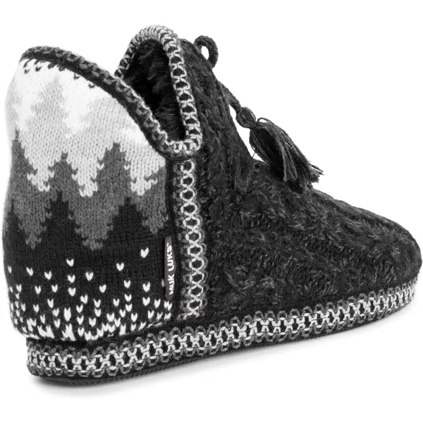 MUK LUKS Womens Amira SlippersEbonyDark Grey Heather