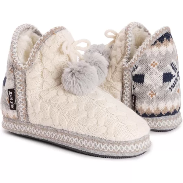 MUK LUKS Womens Amira SlippersIvory