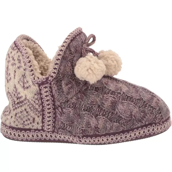 MUK LUKS Womens Amira SlippersOatmealPurple