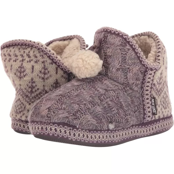 MUK LUKS Womens Amira SlippersOatmealPurple