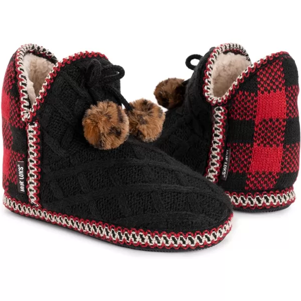 MUK LUKS Womens Amira SlippersRedBlack