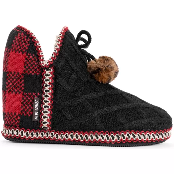 MUK LUKS Womens Amira SlippersRedBlack