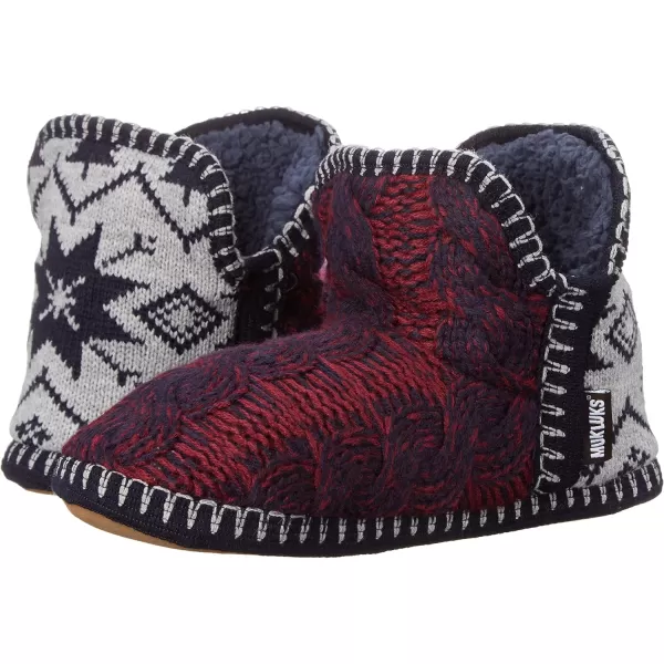 MUK LUKS Womens AmiraIvory SlipperNavy