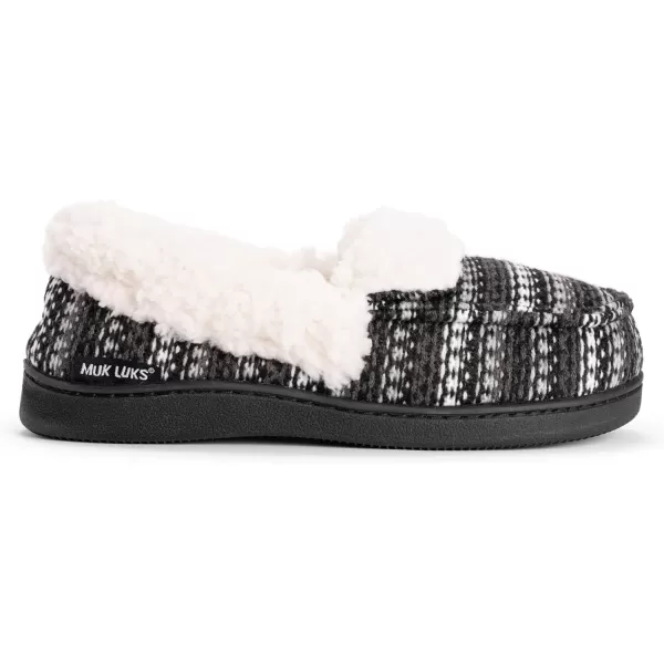 MUK LUKS Womens Anais Moccasin SlippersBlack