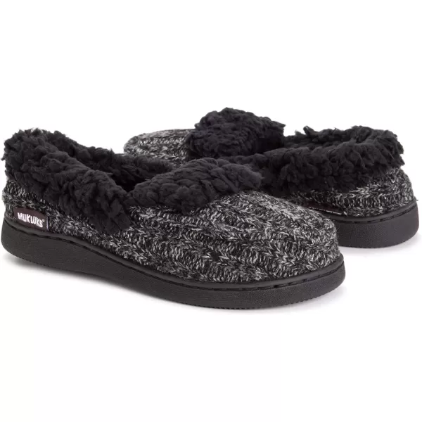 MUK LUKS Womens Anais Moccasin SlippersEbony