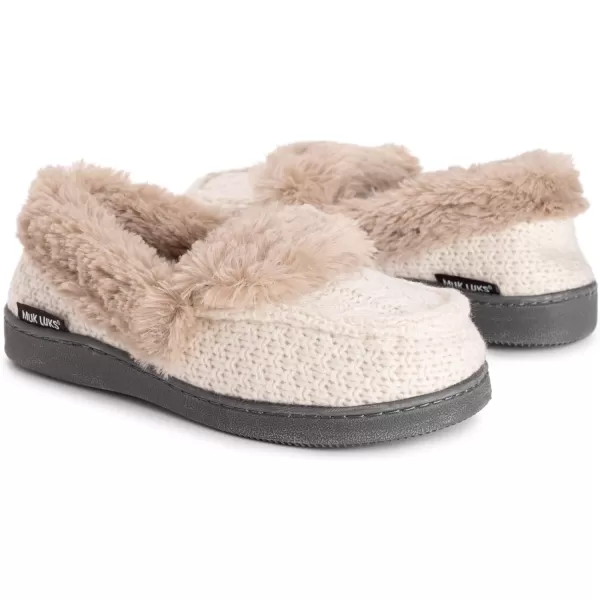 MUK LUKS Womens Anais Moccasin SlippersIvoryFairy Dust