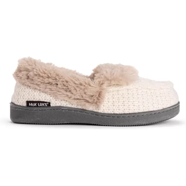 MUK LUKS Womens Anais Moccasin SlippersIvoryFairy Dust