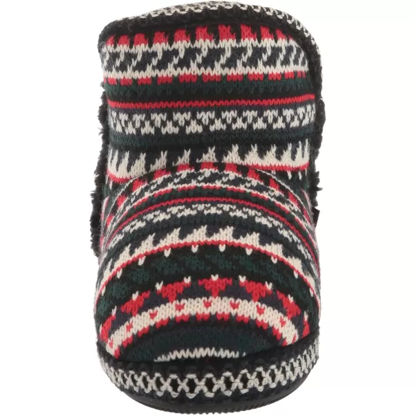 MUK LUKS Womens Anita SlippersBlack Fairisle