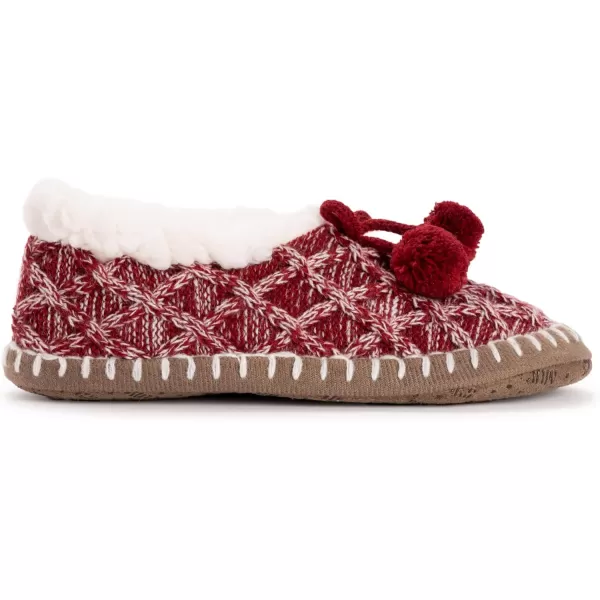 MUK LUKS Womens Ballerina SlippersCandy Apple