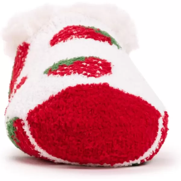 MUK LUKS Womens Betsey Johnson 2 Pair Pack Cabin Footie SockStrawberry