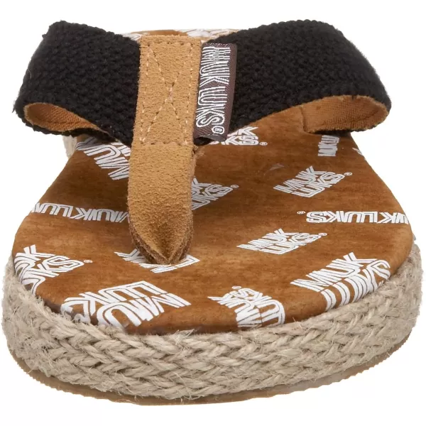 MUK LUKS Womens Betty Solid Thong SandalBlack