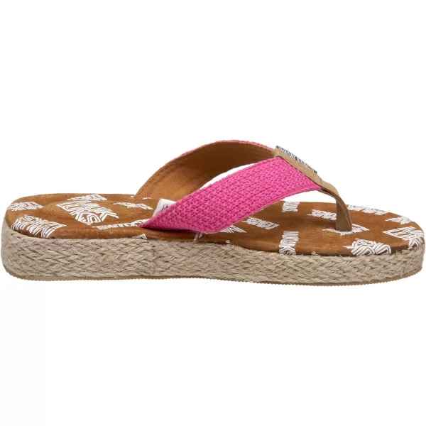 MUK LUKS Womens Betty Solid Thong SandalBright Pink