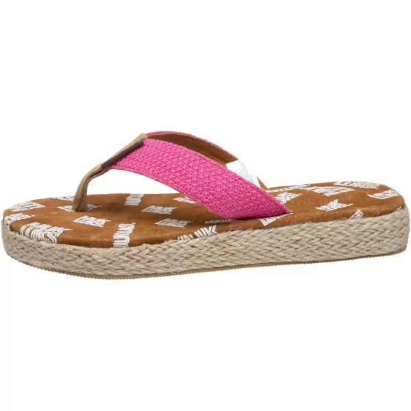 MUK LUKS Womens Betty Solid Thong SandalBright Pink