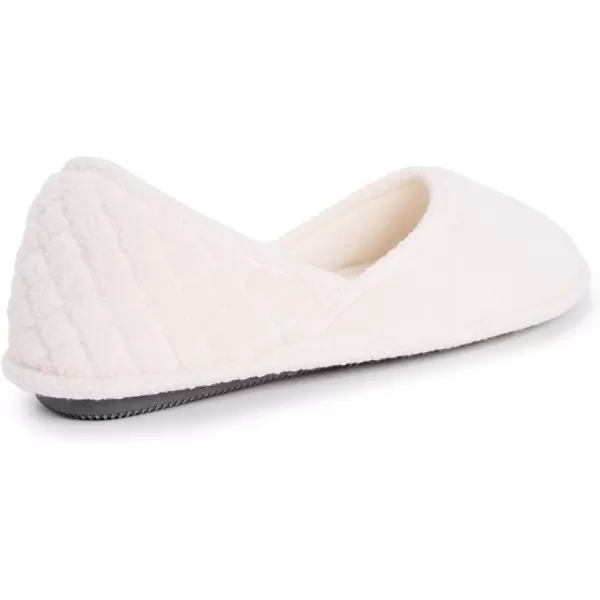 MUK LUKS Womens Beverly Micro Chenille SlipperDaisy White