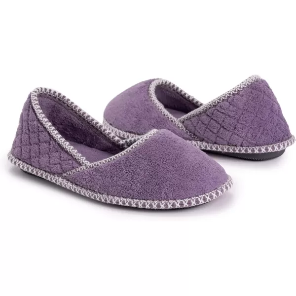 MUK LUKS Womens Beverly Micro Chenille SlipperLilacIvy