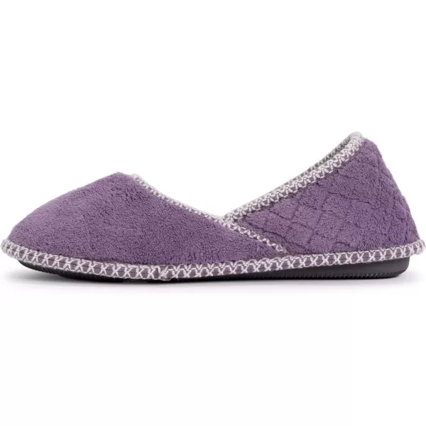 MUK LUKS Womens Beverly Micro Chenille SlipperLilacIvy