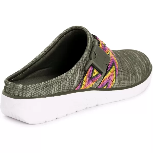 MUK LUKS Womens Boardwalk Promenade ClogGreen