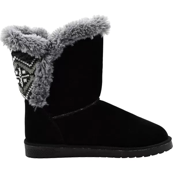 MUK LUKS Womens Carey Boots FashionBlack Grey