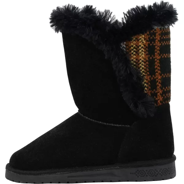 MUK LUKS Womens Carey Boots FashionBlack Plaid