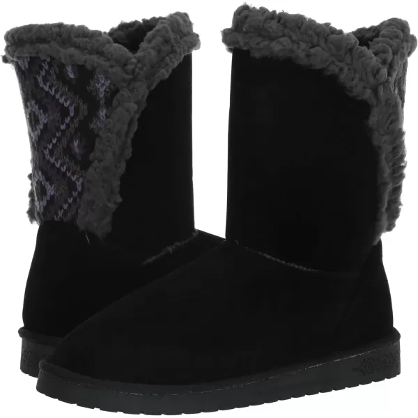 MUK LUKS Womens Carey BootsEbony Diamond