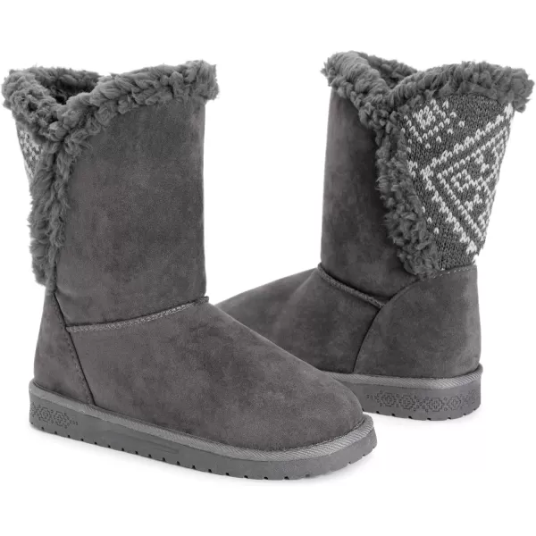 MUK LUKS Womens Carey BootsGreyCharcoal